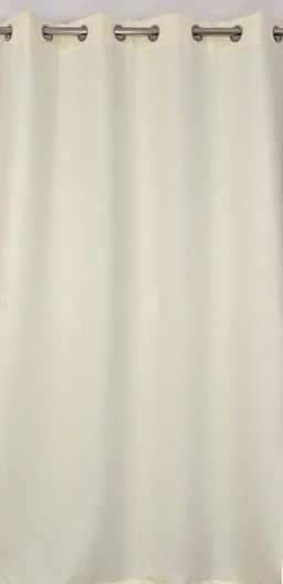 Panipat Textile Hub Polyester Eyelet Cream Solid Blackout curtains Pack of 2 - Window (4x5 Feet)