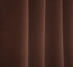 Panipat Textile Hub Polyester Eyelet Brown Solid Blackout curtains Pack of 2 - Window (4x5 Feet)