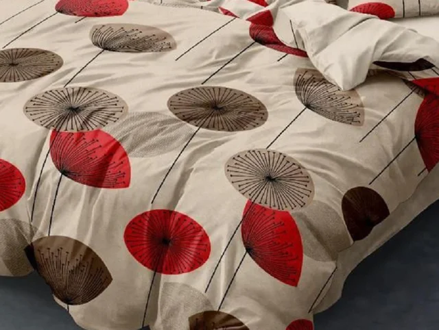 Home Garage 140 TC Microfiber 3D Printed Super Soft Flat Double Bedsheet With 2 pillow cover - Double Bedsheet