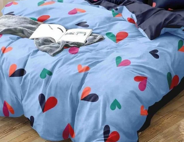 Home Garage 140 TC Microfiber 3D Printed Super Soft Flat Double Bedsheet With 2 pillow cover - Double Bedsheet