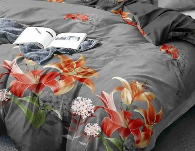 Home Garage 140 TC Microfiber 3D Printed Super Soft Flat Double Bedsheet With 2 pillow cover - Double Bedsheet