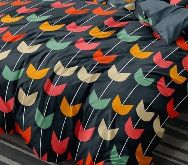 Home Garage 140 TC Microfiber 3D Printed Super Soft Flat Double Bedsheet With 2 pillow cover - Double Bedsheet