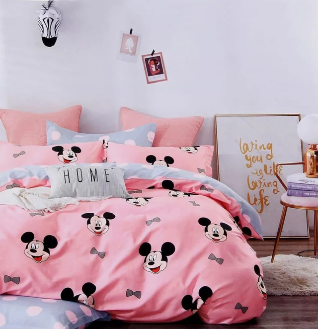 Home Garage 140 TC Microfiber 3D Printed Super Soft Flat Double Bedsheet With 2 pillow cover - Double Bedsheet