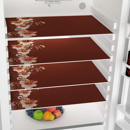 Panipat Textile Hub 4 Fridge Mat Brown Print