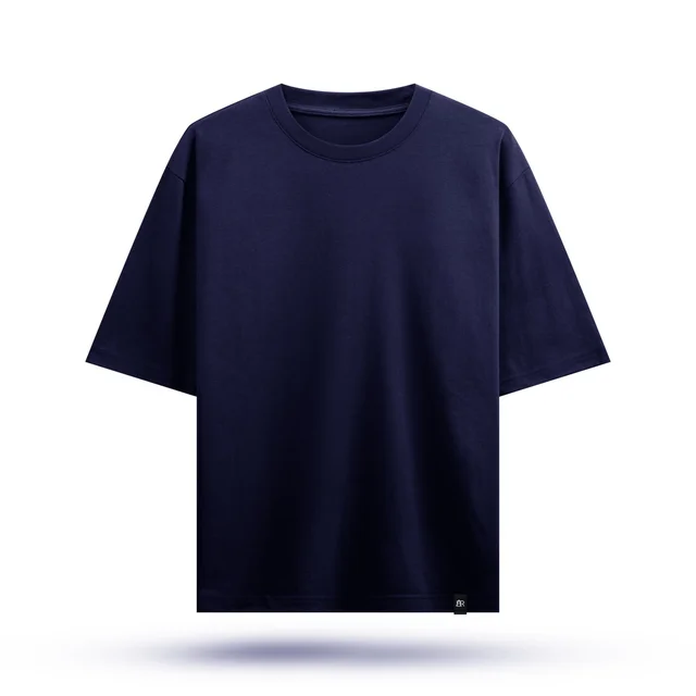 FERA NAVY OVERSIZED PLAIN T-SHIRT