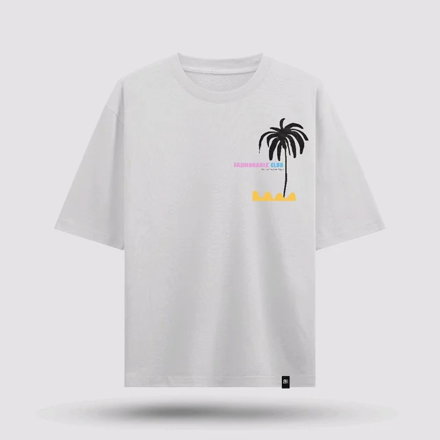 TROPICAL TREES OVER SIZED T-SHIRT 