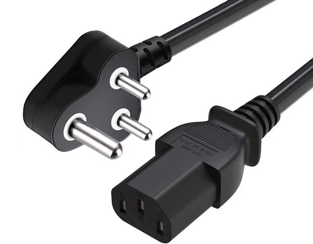 Computer Power Cable Cord – Universal Black IEC Mains Power Cable for Desktop PC, Printer, Monitor & SMPS