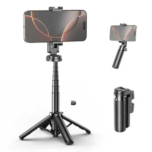 DIGITEK DTR 460 SS Tripod – Extendable Selfie Stick Tripod with Wireless Remote for Phones & Cameras