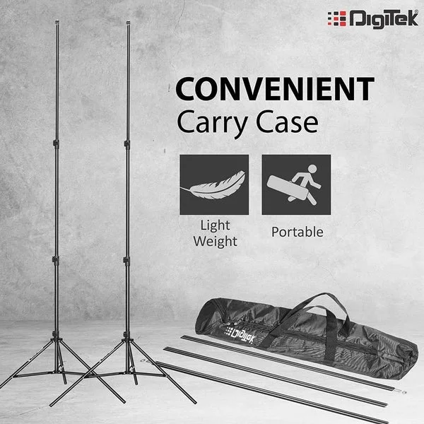 Digitek® Digitek (DBSK-010FT) Studio Background Stand Kit (9ft x 10ft) | Portable & Foldable Backdrop Support System with Carry Bag | Ideal for Photography & Videography