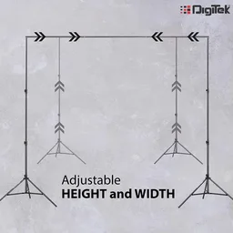 Digitek® Digitek (DBSK-010FT) Studio Background Stand Kit (9ft x 10ft) | Portable & Foldable Backdrop Support System with Carry Bag | Ideal for Photography & Videography
