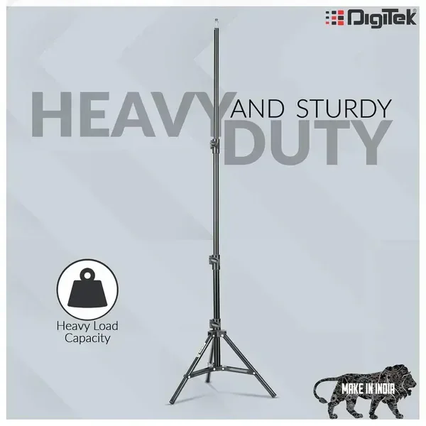 Digitek® DIGITEK® (DLS-006FT) Lightweight & Portable Aluminum Alloy Light Stand | Ideal for Ring Light, Flash, Softbox, Reflector & Studio Photography (Indoor & Outdoor)
