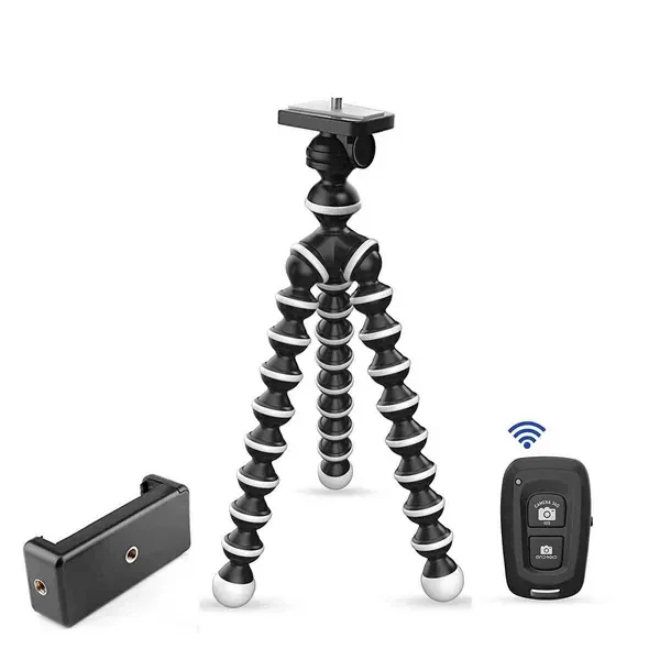 DIGITEK® (DTR-260 GT) 33cm Gorilla Mini Tripod | Flexible Stand with Phone Mount & Remote | For Smartphones, Action Cameras & Point-and-Shoot Cameras