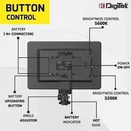 Digitek® Digitek D520WB Bi-Color LED Video Light with NP-750 Battery & Micro USB Charging (Combo)