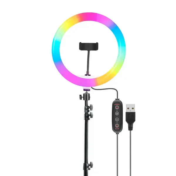 Digitek DRL-14C RGB 31cm LED Ring Light with 5ft Stand – Ideal for Photography, Video Shoots & Content Creation