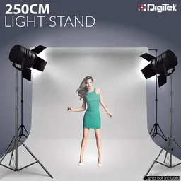 Digitek® Digitek (DLS-009 FTK) 9ft Aluminum Alloy Light Stand | Lightweight & Portable 250cm Stand for Ring Light, Flash, Softbox, Reflector & Studio Photography