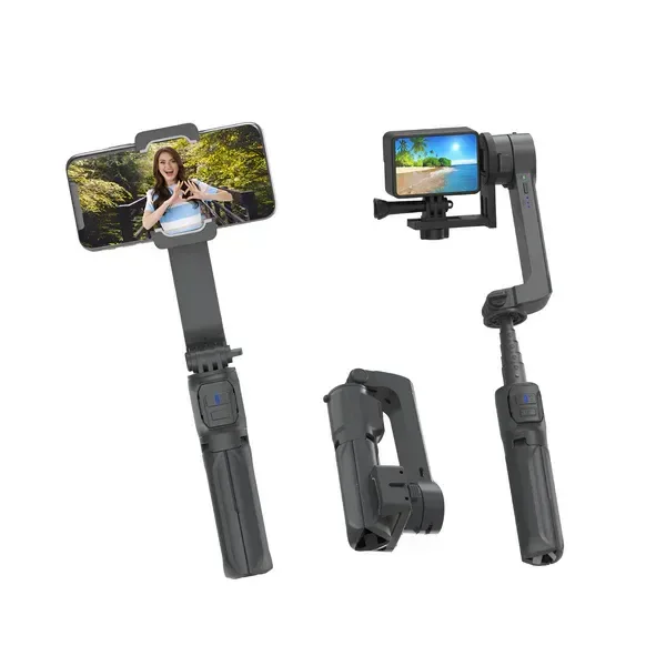 Digitek DSG-003 ACH Single-Axis Foldable Smartphone Gimbal | Built-in Telescopic Rod, Mobile Stabilizer for Vlogging & Video Shooting