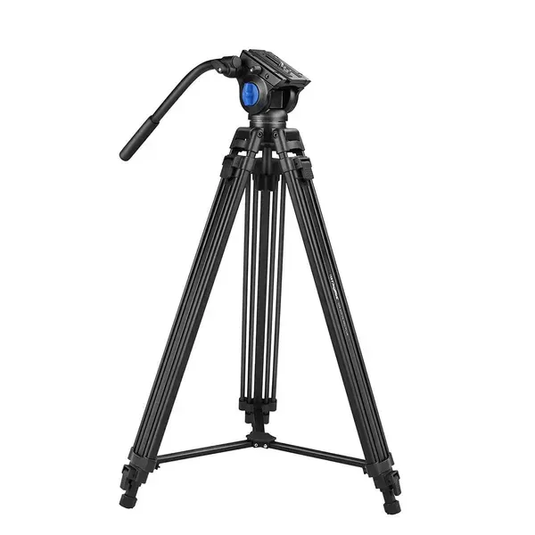 Digitek (DTR-510VD PRO PLUS) 70 Inch Professional Video Aluminium Tripod | 5.10ft Height, 15kg Load, Multipurpose Head for Low-Level Shooting & Smooth Panning | Compatible with All DSLR & Video Cameras