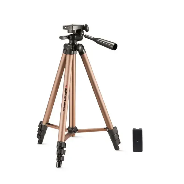 Digitek (DTR 420LW) 4.26ft Tripod for Camera & Smartphone | 3kg Load, 4-Section Legs, 3-Way Pan Head & Quick Release Plate | Ideal for Photography & Videography