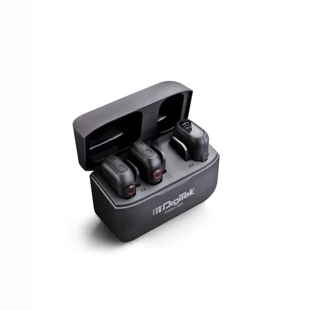 Digitek DWM-102 Wireless Mic with Active Noise Cancellation | Dual Wireless Lavalier Microphone for Android, iPhone, DSLR & YouTube Videos