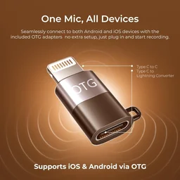 Digitek® DWM-120 2.4G Wireless Microphone System – 50m Range, 4.5Hr Battery, Noise Reduction, iPhone & Android Compatible, Perfect for Vlogging, Streaming & Interviews