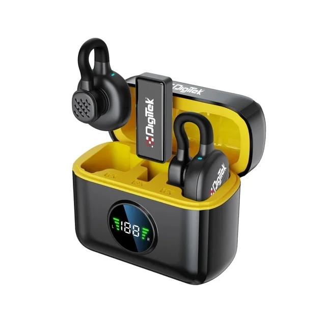 Digitek DWM-119 Wireless Microphone 2-in-1 | Lavalier & Handheld Mic, Noise Cancelling, Long Range Wireless Mic for iPhone, Android & DSLR
