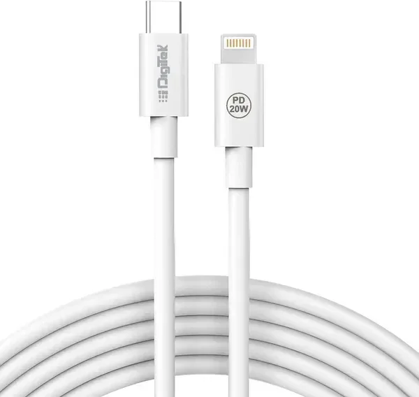 Digitek Type-C to Lightning Cable (DC 1M C2LTC PD 20W) | 20W PD Fast Charger Cable