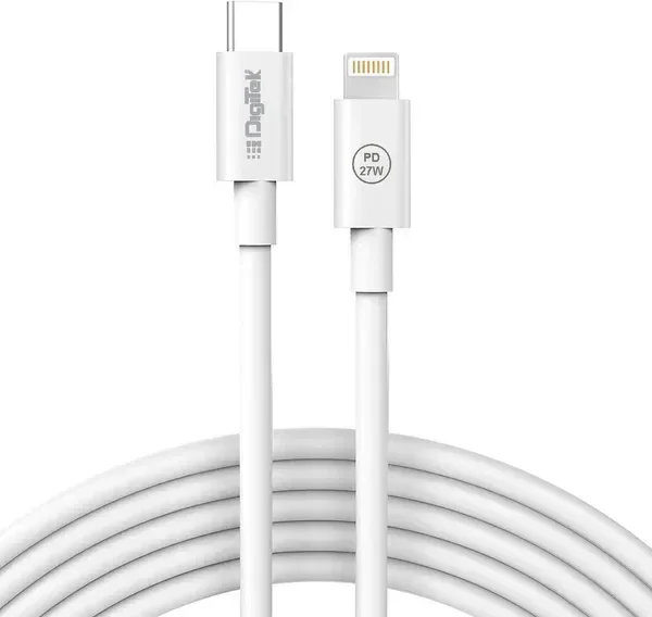 Digitek Type-C to Lightning Cable (DC 1M C2LTC PD 27W) | 27W Power Delivery Fast Charger Cable