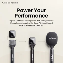 Digitek® DHMA-101 Wireless Handheld Interview Adapter with Foam Windshield – Wind Noise Reduction, Compatible with DWM-101 Microphone