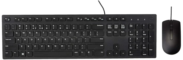 Dell KB216 Keyboard & MS116 Mouse Combo – USB Wired Keyboard and Mouse Set for PC & Laptop