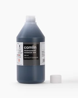 Camlin Permanent Marker Ink 500ml-black | Royal Stationers Best Quality Guarantee