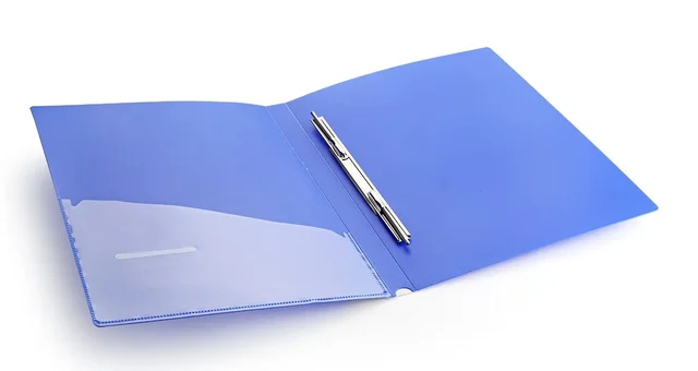 Spring Cobra Punchless Clip File | Durable Plastic Document File Folder | File for FC Size Documents | File Folder Organizer | Royal Stationers Best Quality Guarantee - Blue