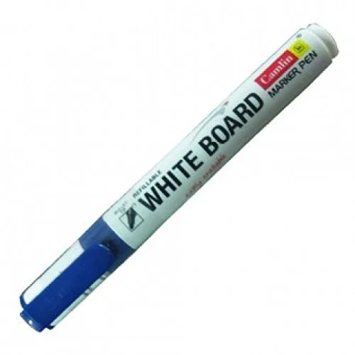 Camlin White Board Bold Point Tip Marker Pen- Blue (Pack of 10) | Royal Stationers Best Quality Guarantee