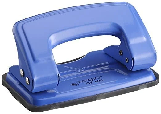Kangaro Desk Essentials DP-480 2 Hole Metal Classic Mini Paper Punch | Removable Chip Tray with Durable Steel Consecution | Punching machine Pack of 1 | Royal Stationers Best Quality Guarantee