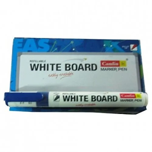 Camlin White Board Bold Point Tip Marker Pen- Blue (Pack of 10) | Royal Stationers Best Quality Guarantee