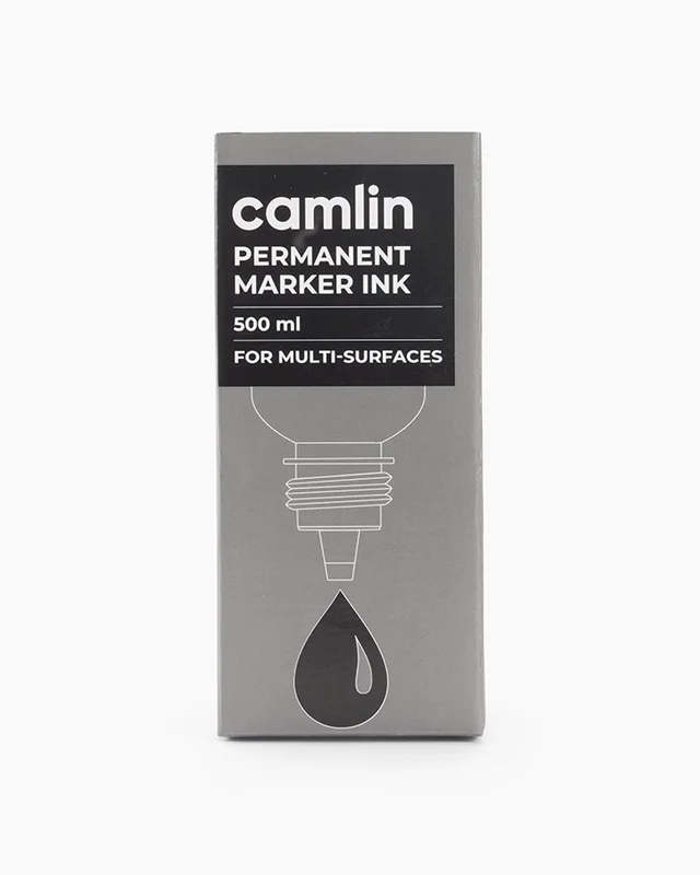 Camlin Permanent Marker Ink 500ml-black | Royal Stationers Best Quality Guarantee