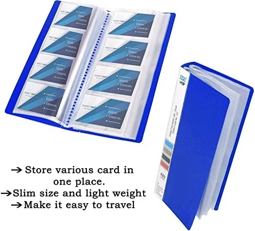 Business Card Holder 240 Pocket Debit/Credit/Visiting/Business Name Id Card Holder Organizer File for office and many purposes (240) | Royal Stationers Best Quality Guarantee