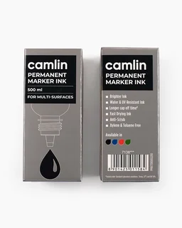 Camlin Permanent Marker Ink 500ml-black | Royal Stationers Best Quality Guarantee