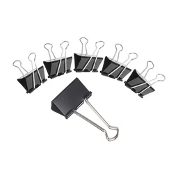 Binder Clips 19mm Black Set of 12 pcs | Royal Stationers Best Quality Guarantee