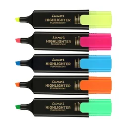 Luxor Highlighter Fluorescent | Assorted Versatile: School, Home & Office | Perfect for Professional & Student Work | Royal Stationers Best Quality Guarantee
