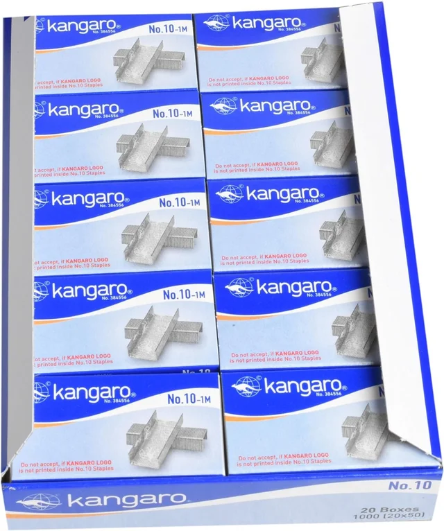 Kangaro No.10 1-M Staple Pin 20 Box | Royal Stationers Best Quality Guarantee