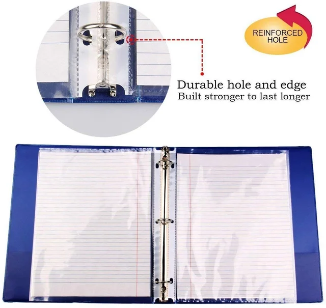 Glossy Transparent Document Sleeves, Clear Certificates | Water Proof Sheet Protectors 11 Holes Punched A4 Size pac of 100 pcs | Royal Stationers Best Quality Guarantee