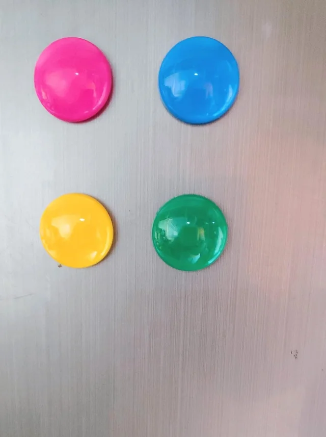 Colourful Magnet Buttons for Fridge/Magnetic Whiteboard/Stick Notes, Photos, Charts and More - Multicolor (10) 30 MM | Royal Stationers Best Quality Guarantee