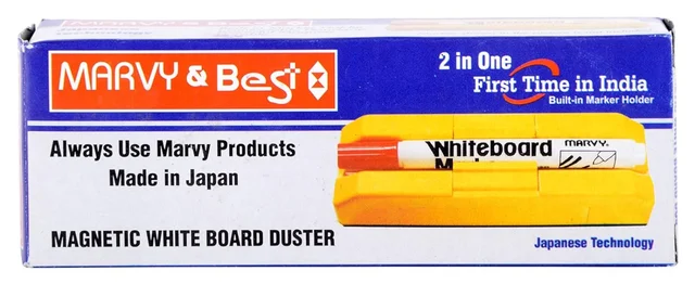 Marvy & Best White Board Duster, 6 inches x 1.5 inches x 2 inches. | Royal Stationers Best Quality Guarantee