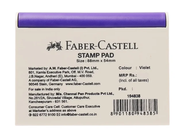 Faber-Castell Stamp Pad - Small (Violet) | Royal Stationers Best Quality Guarantee