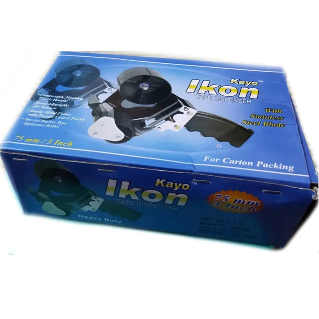 Ikon 3 inch (75 mm) Metal Tape Dispenser, with Stainless Steel Sharpe Blade | Royal Stationers Best Quality Guarantee