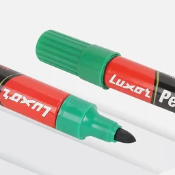 permanent Marker- Green - Box Of 10 with extra tip free | Royal Stationers Best Quality Guarantee