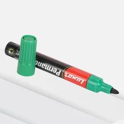 permanent Marker- Green - Box Of 10 with extra tip free | Royal Stationers Best Quality Guarantee