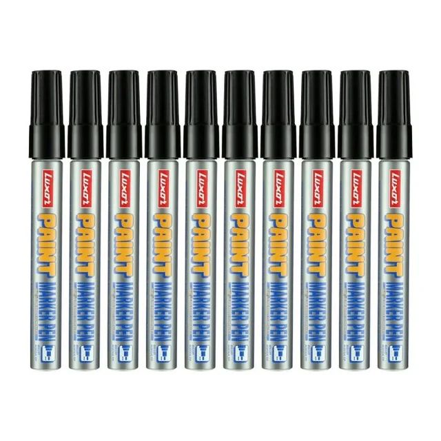 Luxor black Paint Marker With Extra Tip Free Pak Of-10 | Royal Stationers Best Quality Guarantee