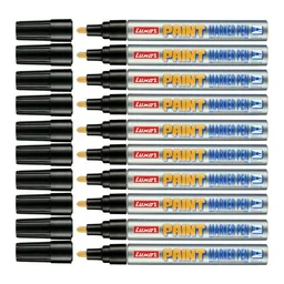 Luxor black Paint Marker With Extra Tip Free Pak Of-10 | Royal Stationers Best Quality Guarantee