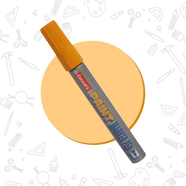 Luxor yellow paint marker with extra tip free pak of-10 | Royal Stationers Best Quality Guarantee